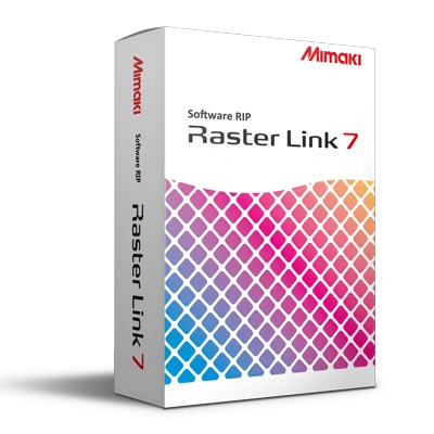 Mimaki RasterLink 7 Software RIP product box.