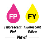 Mimaki UJF200-6042 3 Inchiostri fluorescenti rosa e giallo