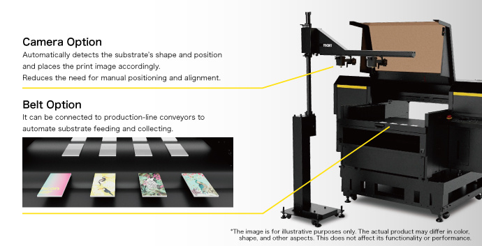 Mimaki UJF200-6042 5 Opzione telecamera e opzione tappeto trasportatore